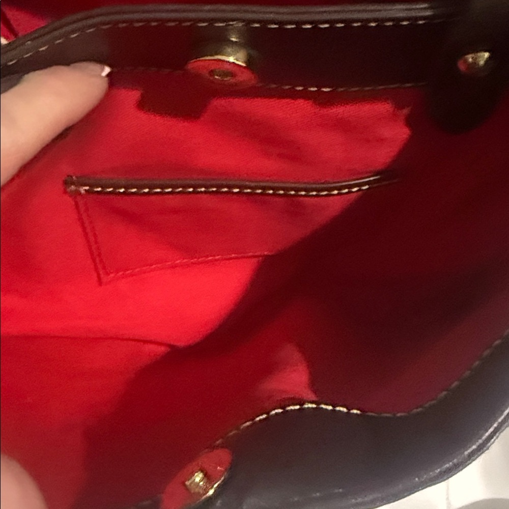 Dooney & Bourke Leather Satchel with Textured Finish - Picture 7 of 8